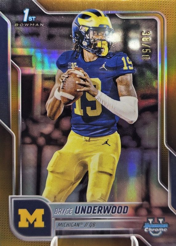 2025 Bowman Chrome University #196 Gold Refractor /50 (1st)