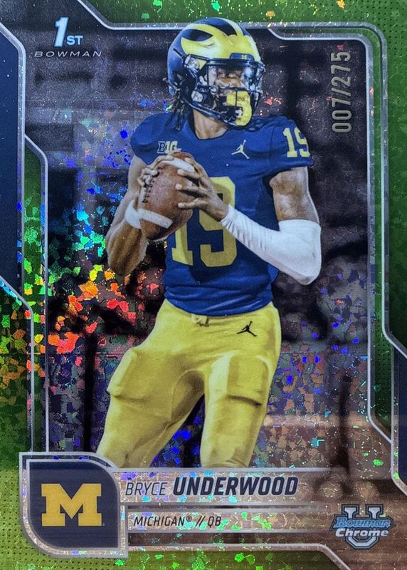 2025 Bowman Chrome University #196 Lime Green Mini-Diamond Refractor /275 (1st)