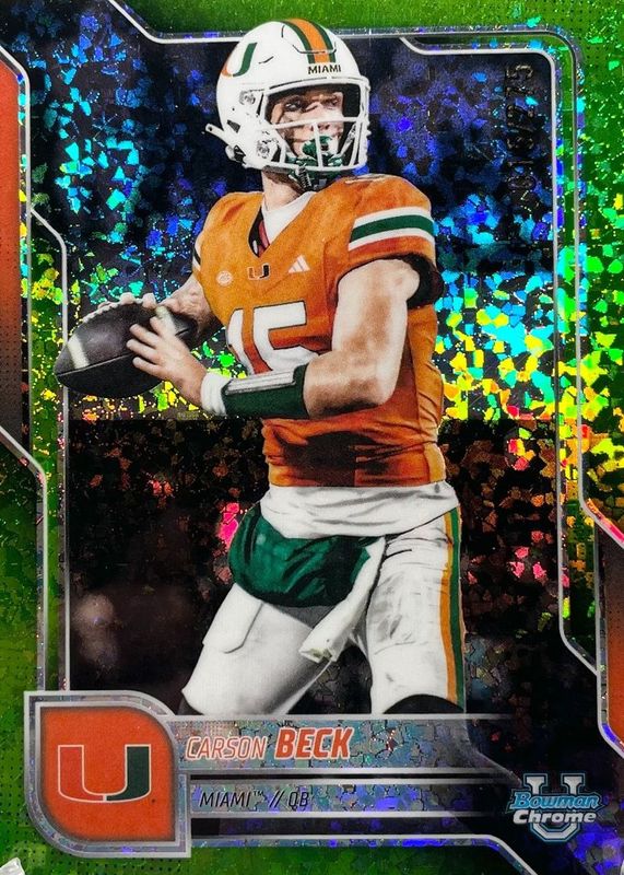 2025 Bowman Chrome University #138 Lime Green Refractor /275