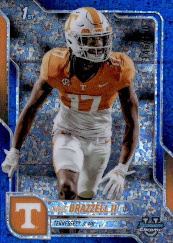 2025 Bowman Chrome University #69 Blue Mini-Diamond Refractor /150 (1st)