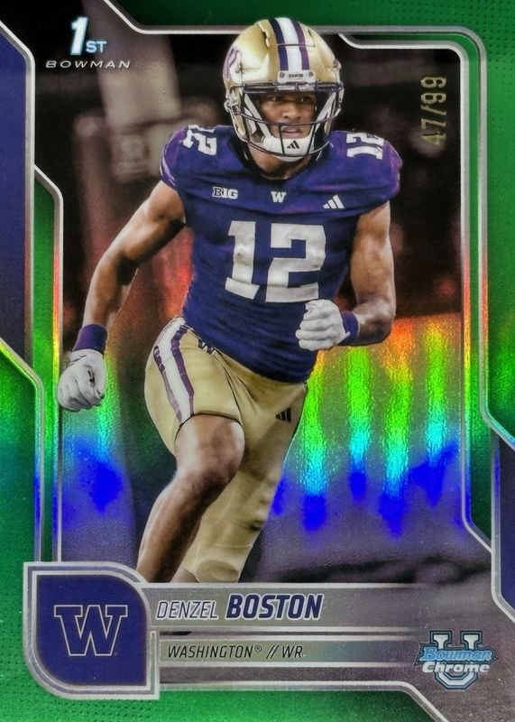 2025 Bowman Chrome University #34 Green Refractor /99 (1st)