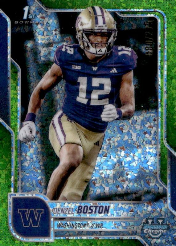 2025 Bowman Chrome University #34 Lime Green Mini-Diamond Refractor /275 (1st)