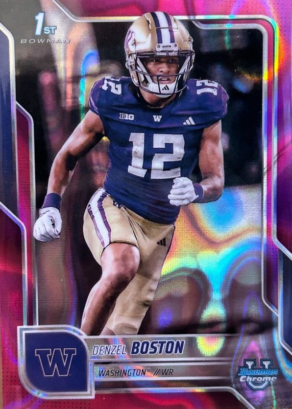 2025 Bowman Chrome University #34 Pink Lava Refractor (1st)