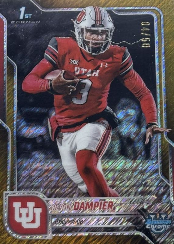 2025 Bowman Chrome University #3 Gold Shimmer Refractor /50 (1st)