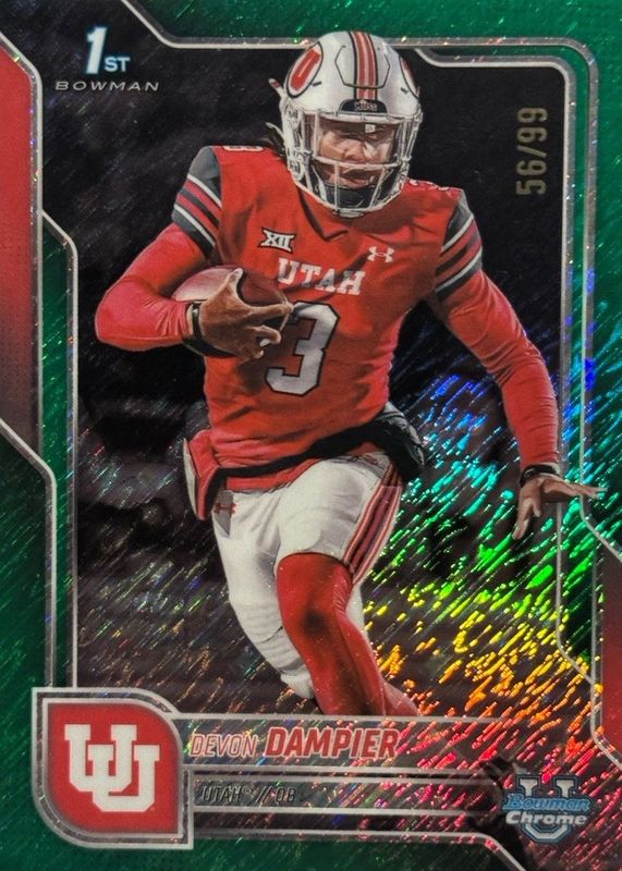 2025 Bowman Chrome University #3 Green Mini-Diamond Refractor /99 (1st)