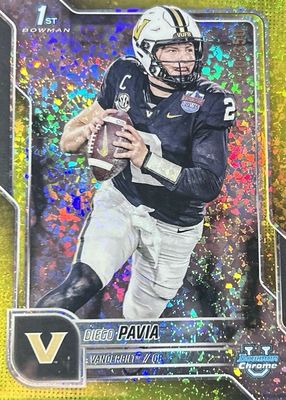 2025 Bowman Chrome University #190 Yellow Mini-Diamond Refractor /350 (1st)