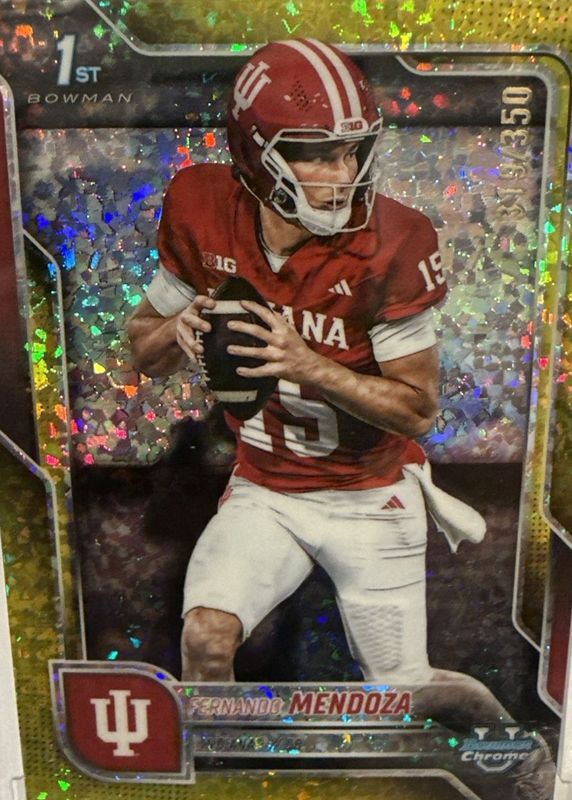 2025 Bowman Chrome University #109 Yellow Mini-Diamond Refractor /350 (1st)