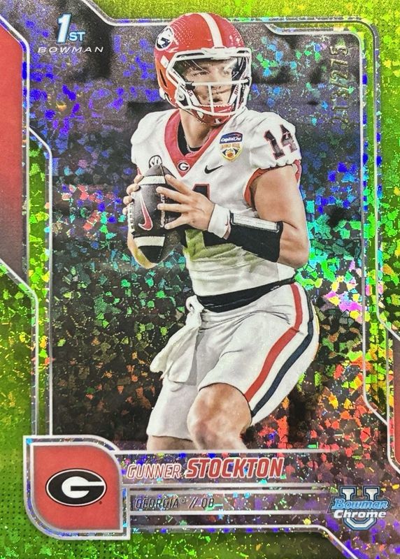 2025 Bowman Chrome University #131 Lime Green Mini-Diamond Refractor /275 (1st)