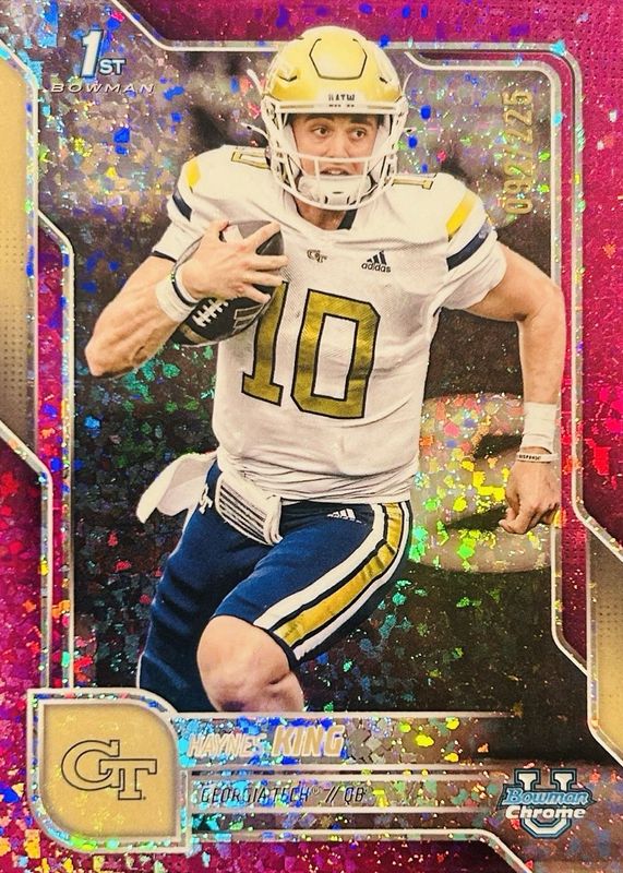 2025 Bowman Chrome University #142 Fuchsia Mini-Diamond Refractor /225 (1st)