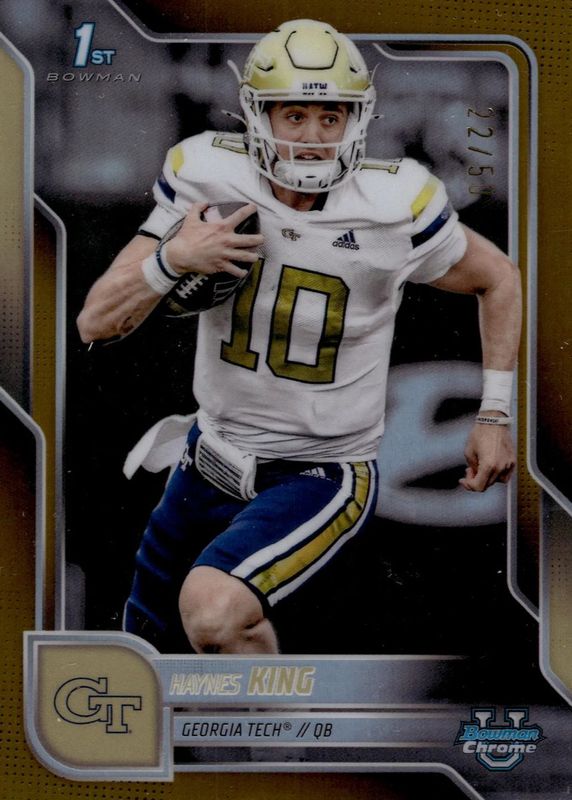 2025 Bowman Chrome University #142 Gold Refractor /50 (1st)