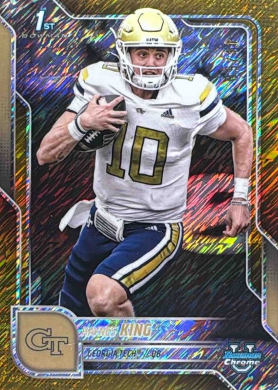 2025 Bowman Chrome University #142 Gold Shimmer Refractor /50 (1st)