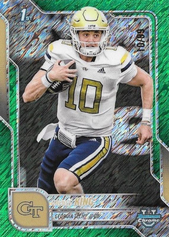 2025 Bowman Chrome University #142 Green Shimmer Refractor /99 (1st)