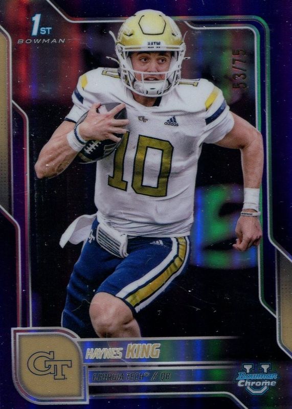 2025 Bowman Chrome University #142 Purple Refractor /75 (1st)