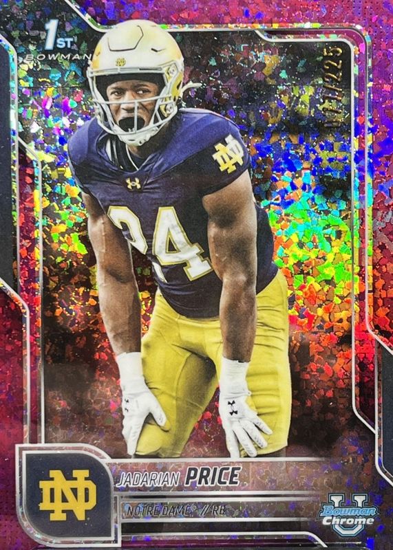 2025 Bowman Chrome University #117 Fuchsia Mini-Diamond Refractor /225 (1st)