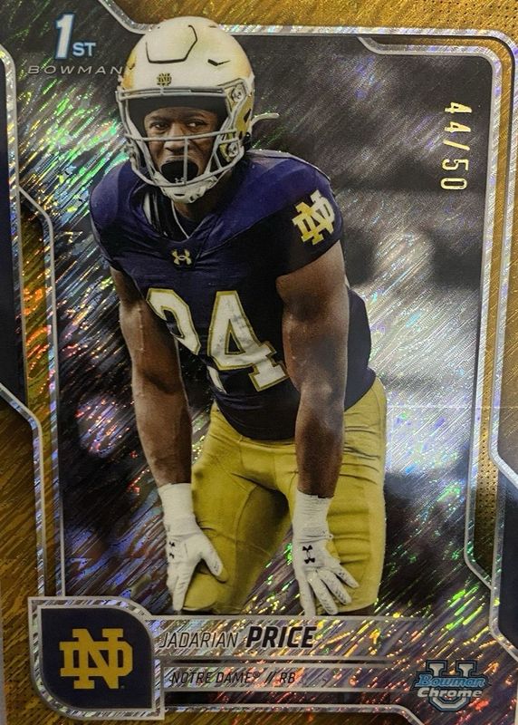 2025 Bowman Chrome University #117 Gold Shimmer Refractor /50 (1st)