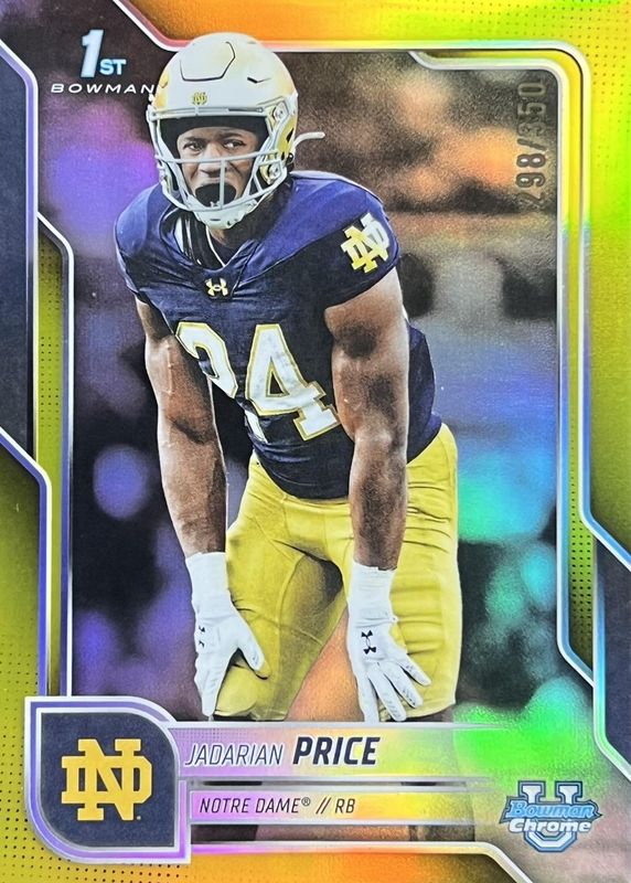 2025 Bowman Chrome University #117 Yellow Refractor /350 (1st)