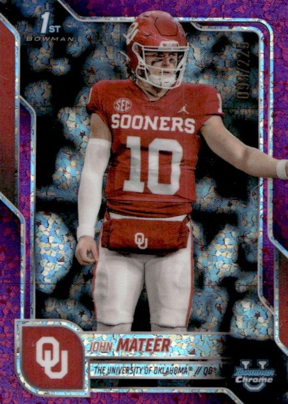 2025 Bowman Chrome University #1 Fuchsia Mini-Diamond Refractor /225 (1st)