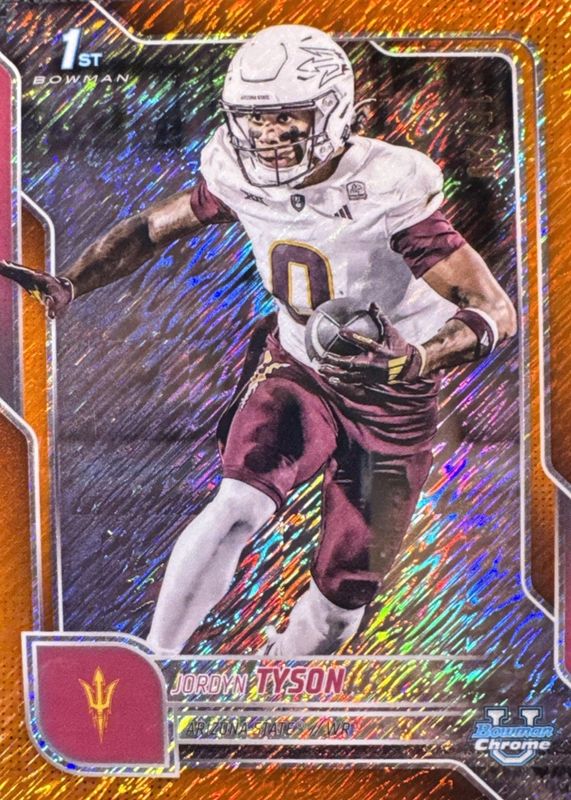 2025 Bowman Chrome University #31 Orange Shimmer Refractor /25 (1st)