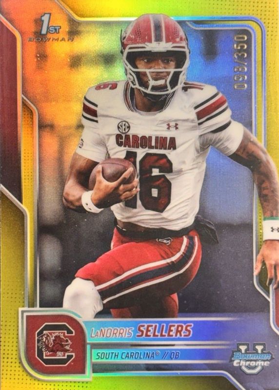 2025 Bowman Chrome University #168 Yellow Refractor /350 (1st)