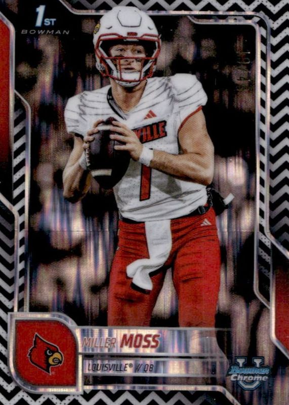 2025 Bowman Chrome University #141 Black & White Stealth Refractor /48 (1st)