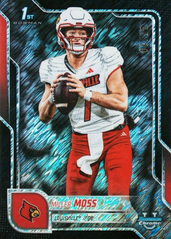 2025 Bowman Chrome University #141 Black Shimmer Refractor /10 (1st)