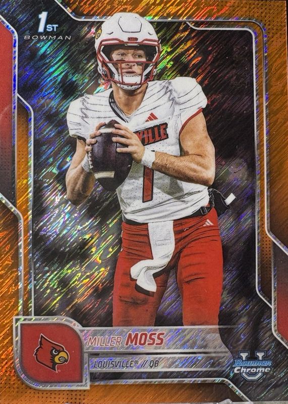 2025 Bowman Chrome University #141 Orange Shimmer Refractor /25 (1st)