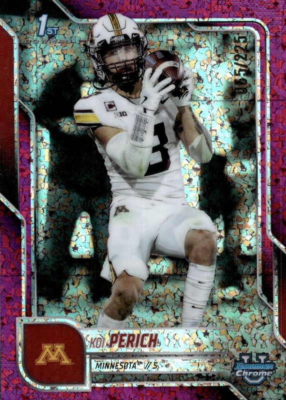 2025 Bowman Chrome University #116 Fuchsia Mini-Diamond Refractor /225 (1st)