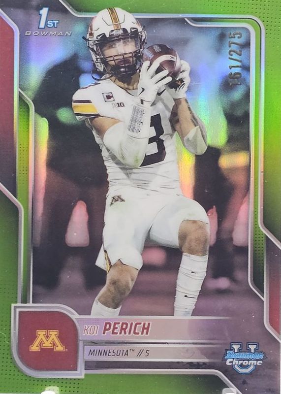 2025 Bowman Chrome University #116 Lime Green Refractor /275 (1st)