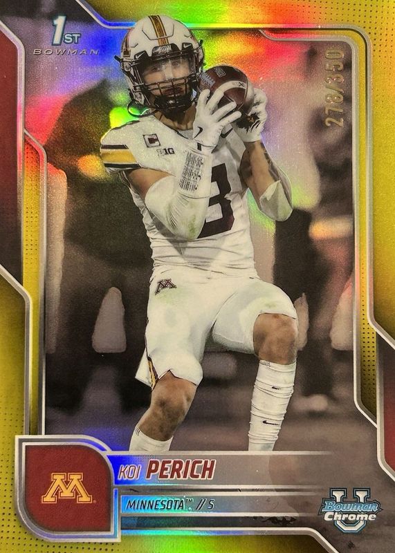 2025 Bowman Chrome University #116 Yellow Refractor /350 (1st)