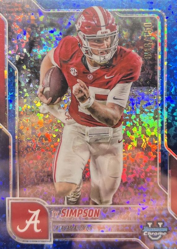 2025 Bowman Chrome University #151 Blue Mini-Diamond Refractor /150