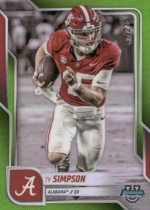 2025 Bowman Chrome University #151 Lime Green Refractor /275