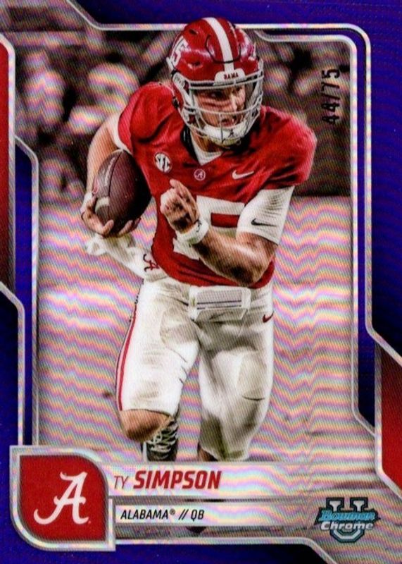 2025 Bowman Chrome University #151 Purple Refractor /75