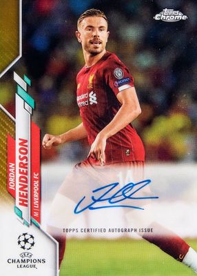 2019 Topps Chrome UEFA Champions League #CA-JH Autographs - Gold Refractor /50