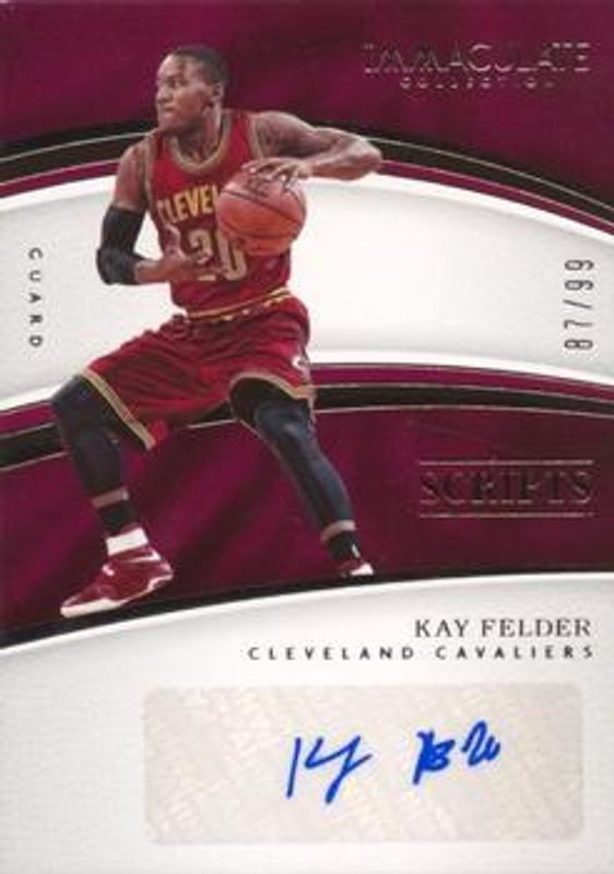 Kay Felder 2016 Immaculate #SC-KFE Scripts /99 Rookie RAW