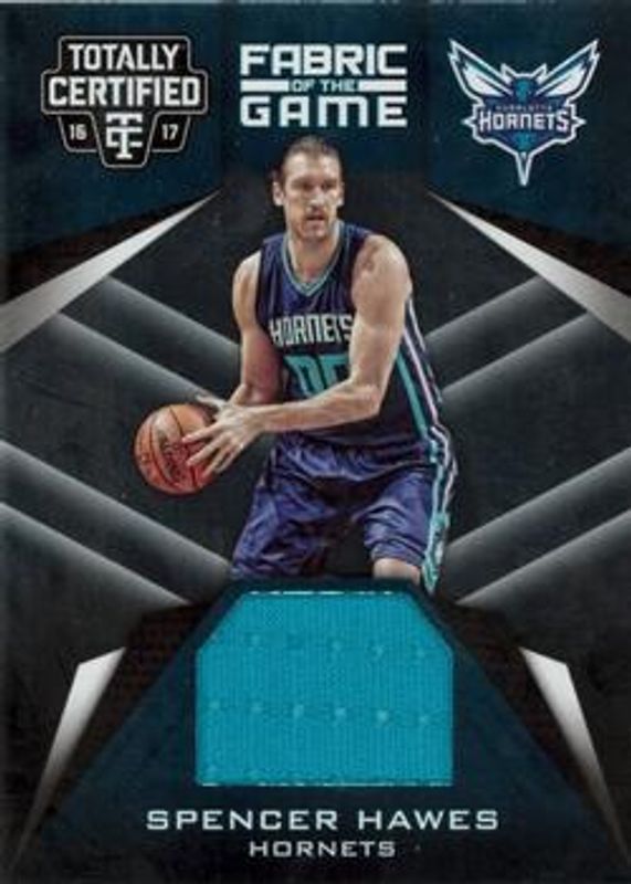 Spencer Hawes 2016 Totally Certified #3 Fabric of the Game RAW