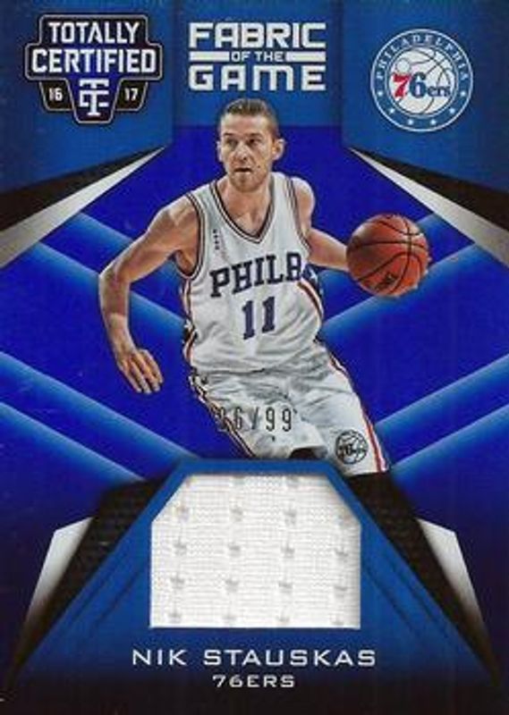 2016 Totally Certified #33 Fabric of the Game - Blue /99