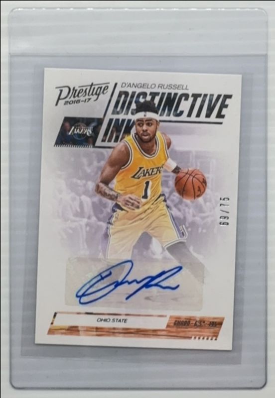 D'Angelo Russell 2016 Prestige #13 Distinctive Ink /149 RAW