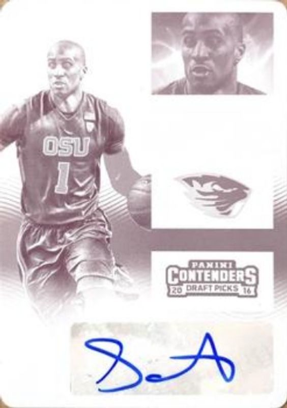 2016 Contenders Draft Picks #135 College Ticket Autographs - Printing Plates Magenta /1
