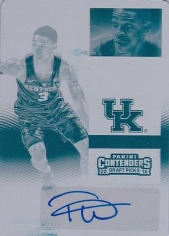 Tyler Ulis 2016 Contenders Draft Picks #113 College Ticket Autographs - Printing Plates Cyan /1 Rookie RAW