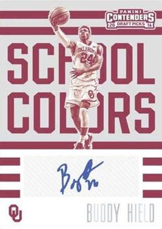 Buddy Hield 2016 Contenders Draft Picks #4 School Colors Signatures Rookie RAW