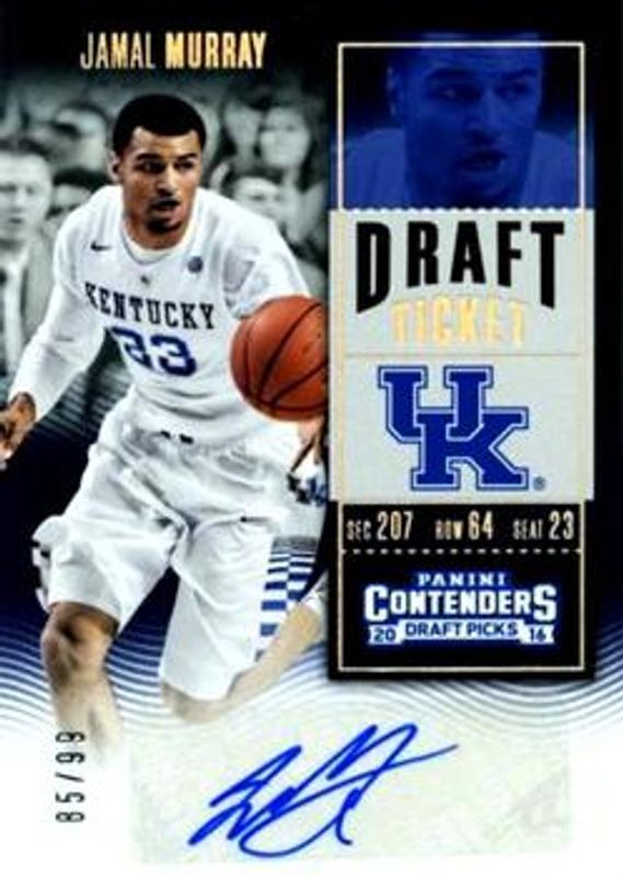 Jamal Murray 2016 Contenders Draft Picks #103 College Ticket Autographs - Draft Ticket /99 Rookie RAW
