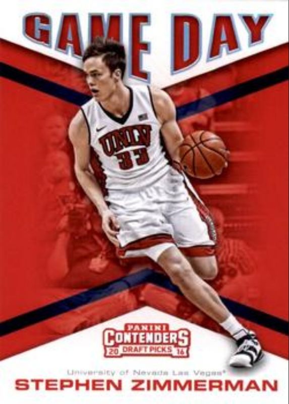 Stephen Zimmerman 2016 Contenders Draft Picks #19 Game Day Rookie RAW