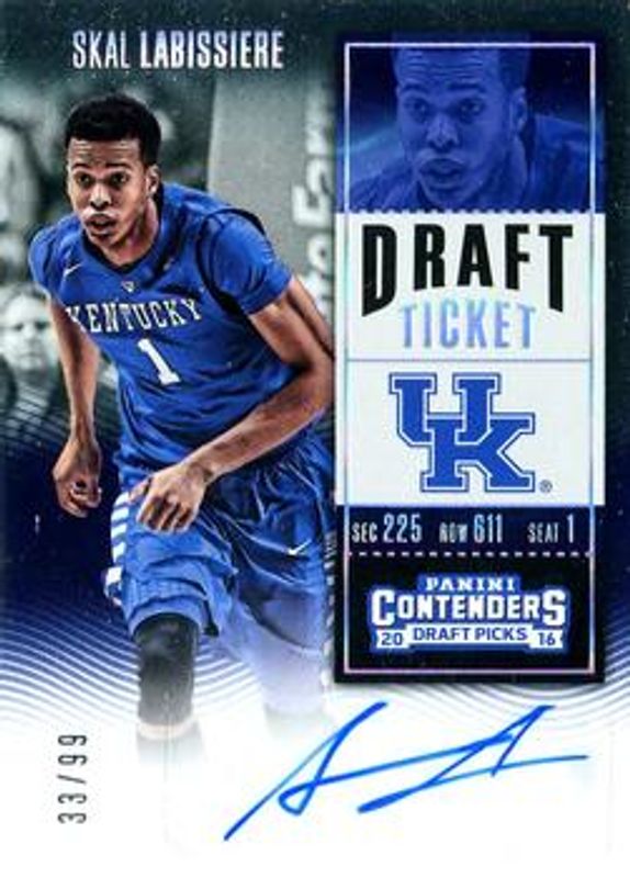 Skal Labissiere 2016 Contenders Draft Picks #110 College Ticket Autographs Variations - Draft Ticket /99 Rookie RAW