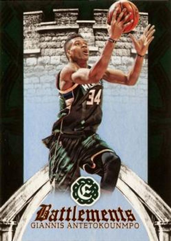 Giannis Antetokounmpo 2016 Excalibur #16 Battlements RAW