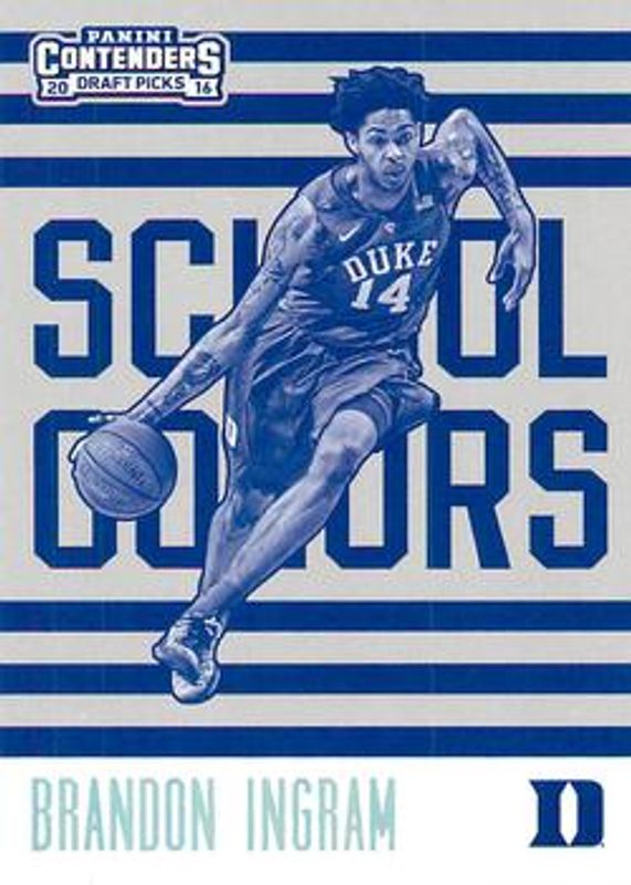 Brandon Ingram 2016 Contenders Draft Picks #2 School Colors Rookie RAW