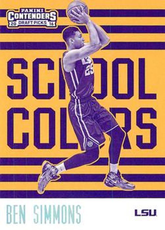 Ben Simmons 2016 Contenders Draft Picks #1 School Colors Rookie RAW