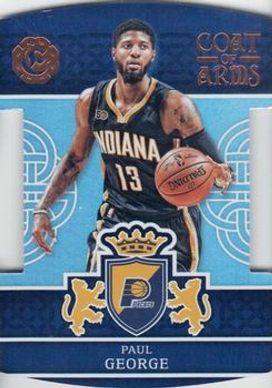 Paul George 2016 Excalibur #16 Coat of Arms RAW