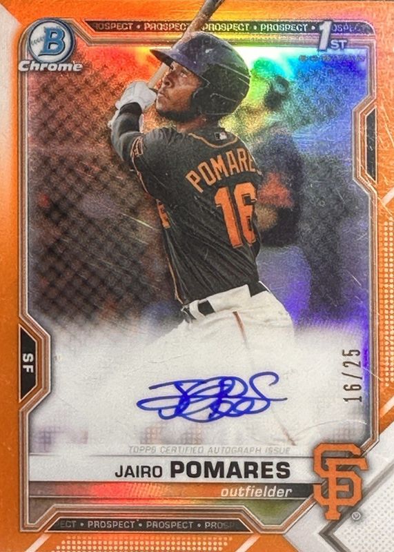 2021 Bowman #CPA-JP Chrome Prospect Auto - Orange Refractor /25 (1st)