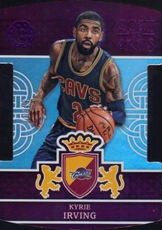 Kyrie Irving 2016 Excalibur #10 Coat of Arms - Purple /49 RAW