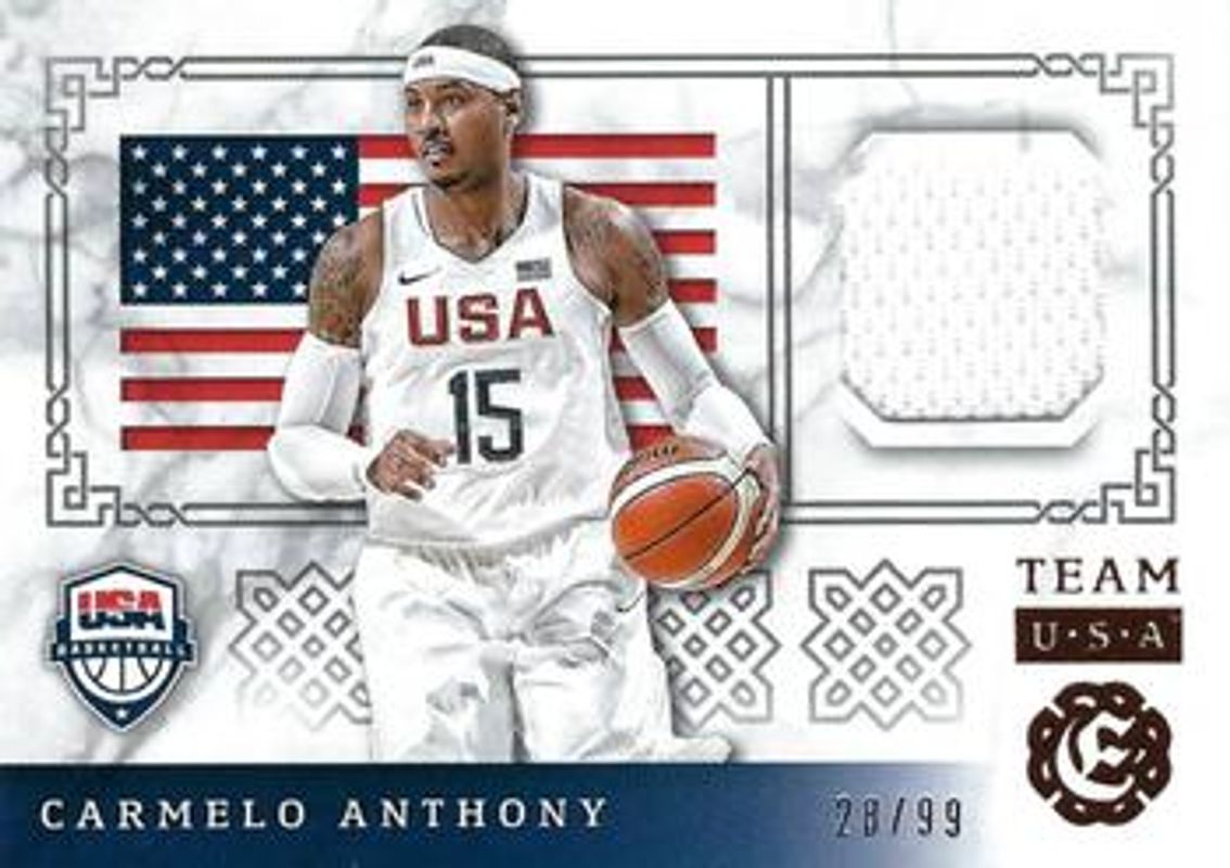 Carmelo Anthony 2016 Excalibur #1 Team USA /99 RAW